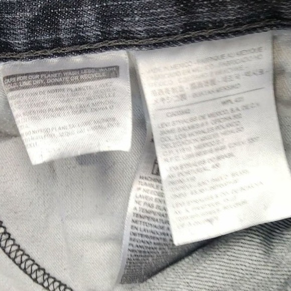 Levis 514 Straight Fit Mens Grey/Black Denim Jeans 32x34 Faded Wash - Picture 6 of 6